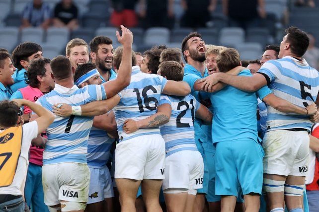 Asi fue el festejo de Los Pumas tras la histórica victoria ante los All Blacks
