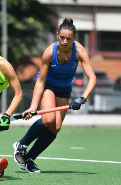 Justina Aspillaga en el entrenamiento de Italia. Justina Aspillaga en el entrenamiento de Italia.