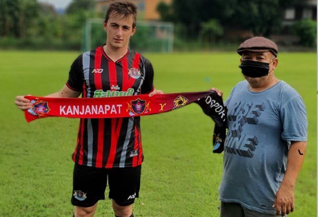 Odorisio en su nuevo equipo en Tailandia, donde llegó a través de una empresa