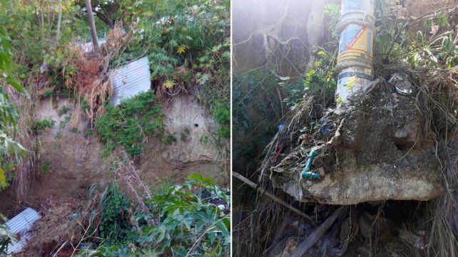 La erosión viene convirtiendo a calle Galán en barranca