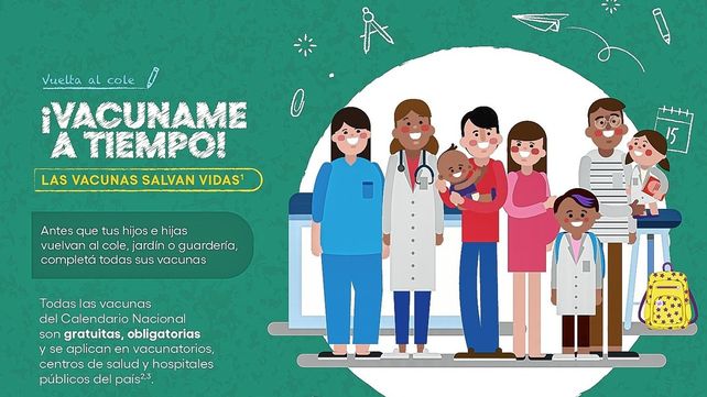 Vuelta a clases. Con la mochila lista y el calendario de vacunas actualizado.