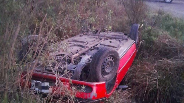 Ruta N&deg; 37: autom&oacute;vil volc&oacute; tras esquivar un ciervo