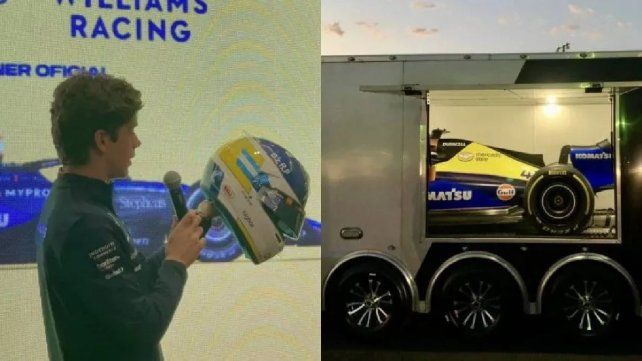 Franco Colapinto y los colores en el nuevo monoplaza. Franco Colapinto y los colores en el nuevo monoplaza.