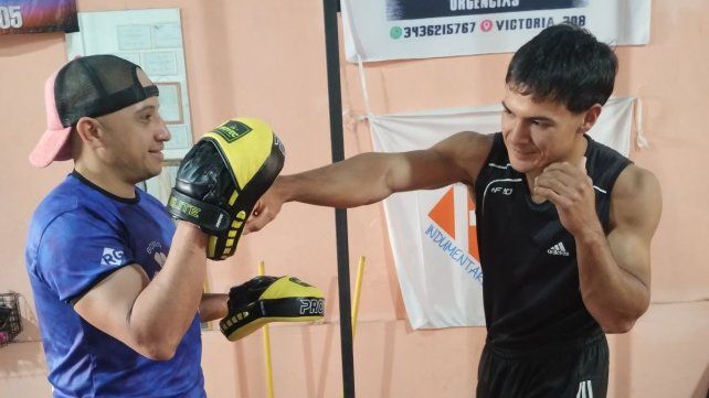 José Luis Suárez trabajando con su entrenador, Fabricio Pistrilli. José Luis Suárez trabajando con su entrenador, Fabricio Pistrilli.