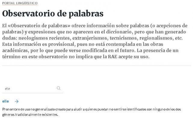 Elle en la RAE