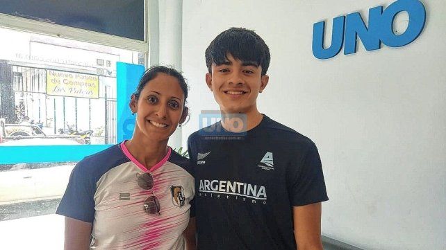 Máximo Vázquez junto a su entrenadora, Gisela Hernández. Máximo Vázquez junto a su entrenadora, Gisela Hernández.