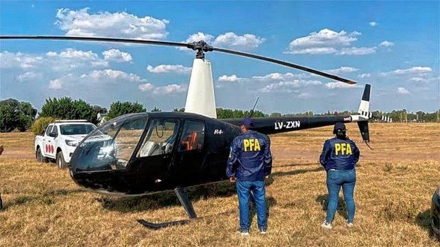 Helicóptero que iba a ser utilizado para rescatar del penal de Ezeiza al narco Lindo Alvardo fue secuestrado en un campo próximo a ciudad de Entre Ríos