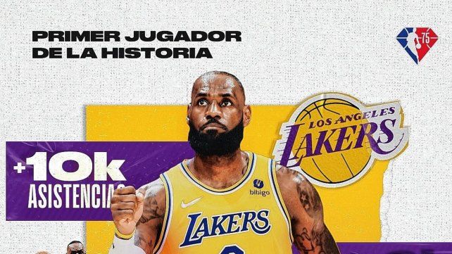 LeBron James superó a las 10.000 asistencias en la NBA