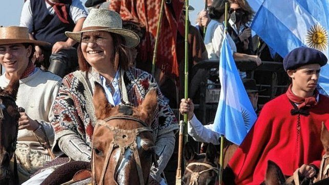Patricia Bullrich participó de la protesta de la Mesa de Enlace contra el Gobierno.