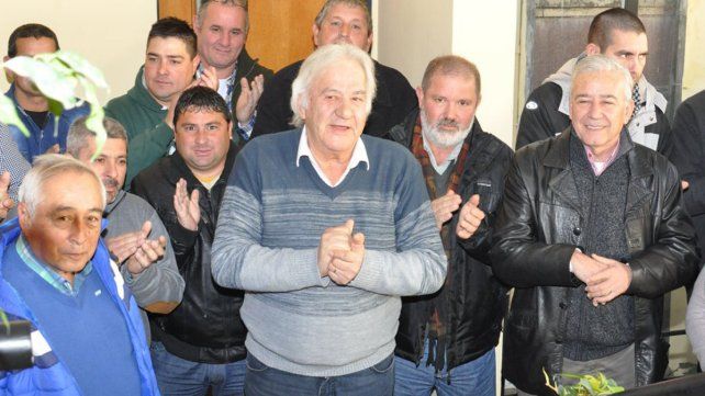 Lallana (centro) al asumir el mandato actual, en 2018