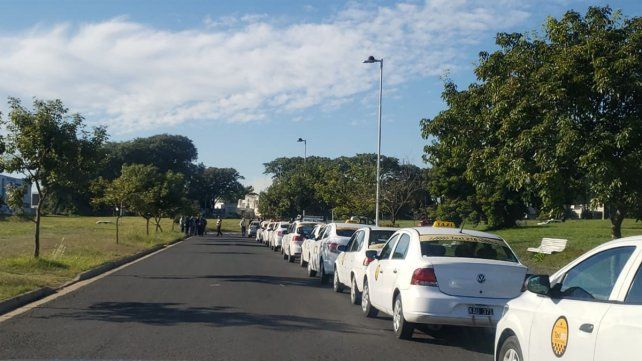 Manifestación de taxistas. 