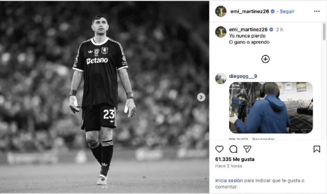 Dibu Martínez posteó tras su error en la caída de Aston Villa:  Dibu Martínez posteó tras su error en la caída de Aston Villa: