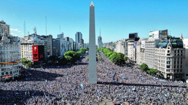 Una multitud celebró la conquista de la tercera estrella en diciembre de 2022 Una multitud celebró la conquista de la tercera estrella en diciembre de 2022