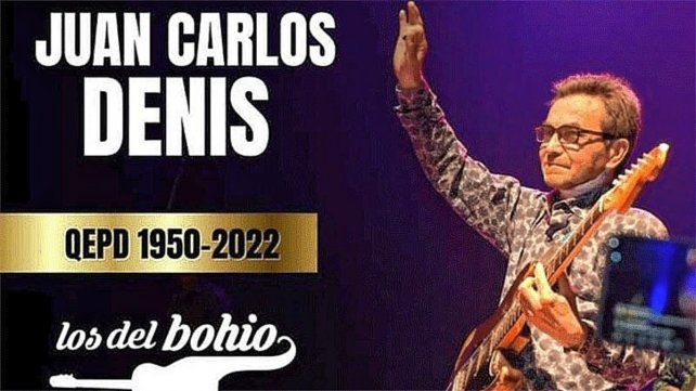 Murió Juan Carlos Denis, legendario músico santafesino que saltó a la fama gracias al conjunto Los del Bohio, fue despedido a través de las redes sociales 