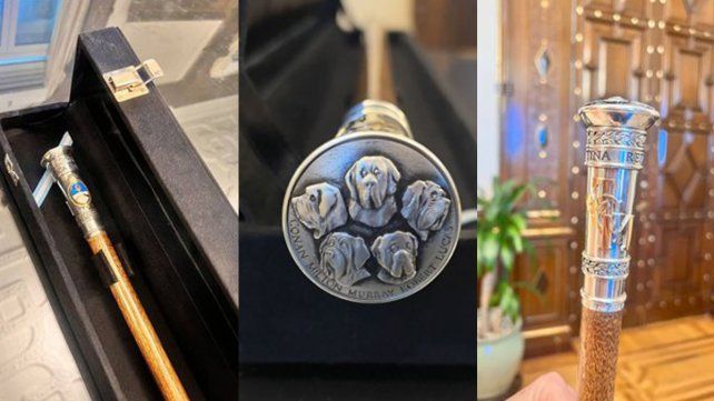 El bastón presidencial de Javier Milei. El bastón presidencial de Javier Milei.