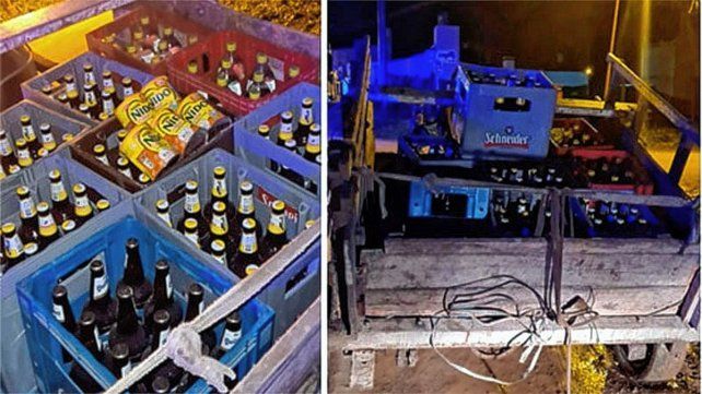 Concepción: en carro robaron cuatro latas de leche y siete cajones de cerveza