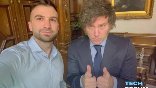 Javier Milei junto a Mauricio Novelli. Javier Milei junto a Mauricio Novelli.