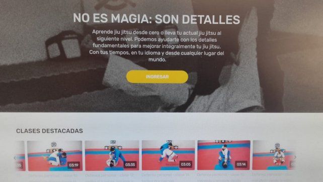 La web comenzó para los alumnos de la academia Jiu Jitsu Eduardo Vieyra. Se abrió para toda la sociedad.