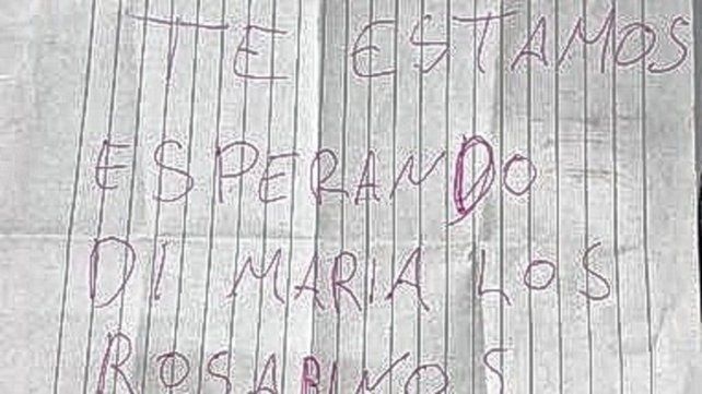 Una de las amenazas a Ángel Di María. Una de las amenazas a Ángel Di María.