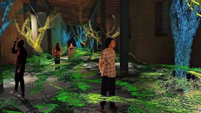 El estilo de Guillermo Vezzosi se caracteriza por vistosas y etéreas instalaciones artísticas