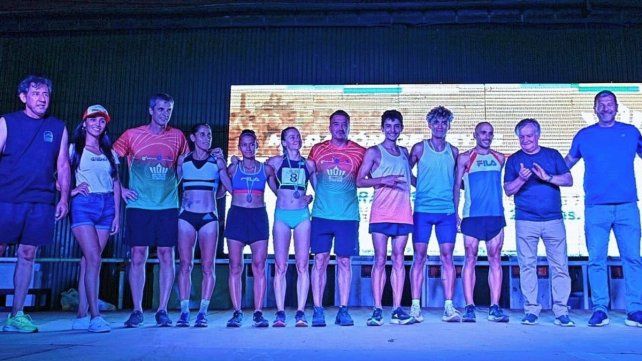 Los principales animadores de la maratón en Concordia.