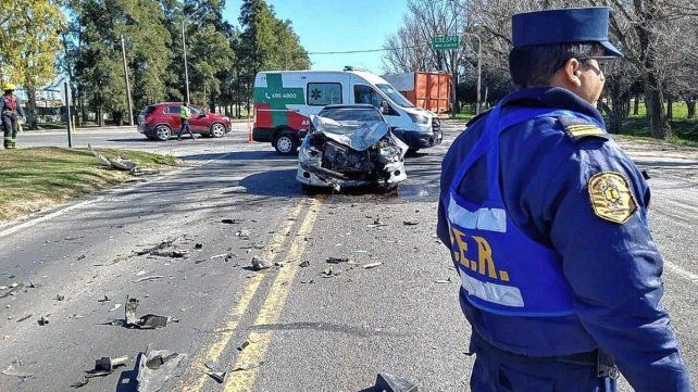 El accidente ocurrió en el acceso principal a Crespo. El accidente ocurrió en el acceso principal a Crespo.