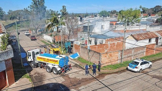 Incendio de vivienda en Concordia. Incendio de vivienda en Concordia.