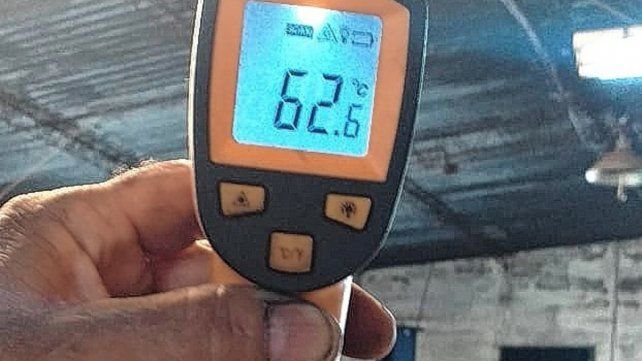 Más de 60 grados en un taller de Concordia.