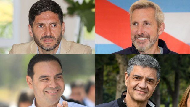 De izq. a der. de arriba a abajo: Pullaro, Frigerio, Valdés y Macri De izq. a der. de arriba a abajo: Pullaro, Frigerio, Valdés y Macri