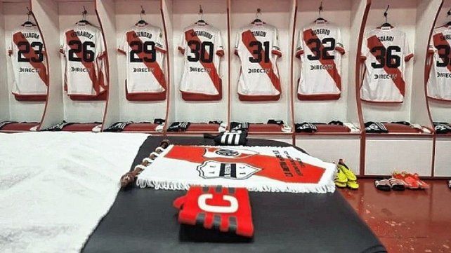 El vestuario de River Plate, listo para enfrentar a Riestra El vestuario de River Plate, listo para enfrentar a Riestra