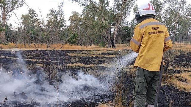 Descuido por un asado terminó con un incendio.