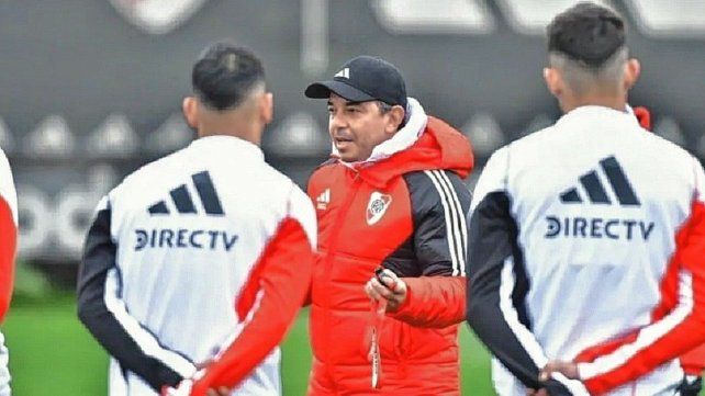 Marcelo Gallardo en una de las prácticas de River. Marcelo Gallardo en una de las prácticas de River.