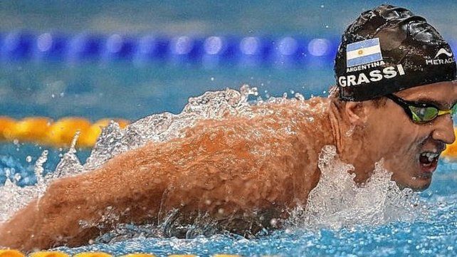 Santiago Grassi quedó sexto y no pudo avanzar a las finales de los 50 metros libres