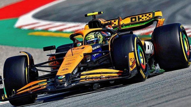 Lando Norris con el uno en Barcelona. Lando Norris con el uno en Barcelona.