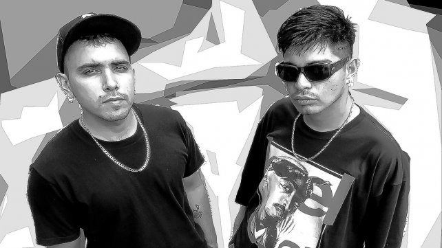 Nazareno Moreno y Esteban RL, dupla de rap del barrio