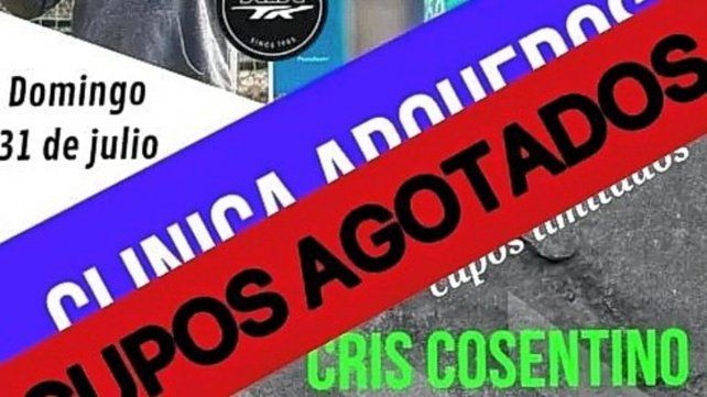 Clínica de arqueros. Estará a cargo de la Leona, Cristina Cosentino quien llegará a Cerrito junto al preparador de arqueros, Javier Lindolfo.