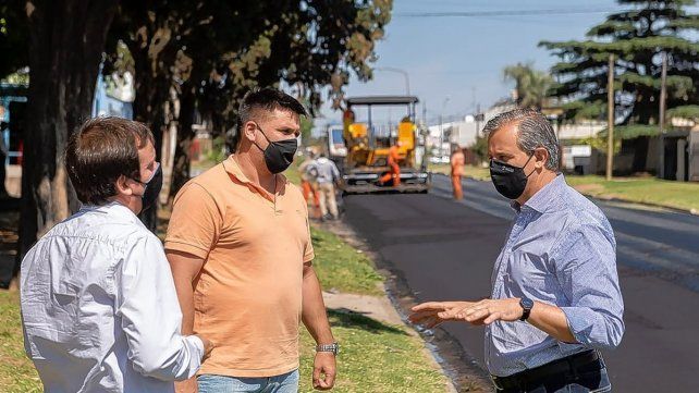 El intendente recorrió las obras en Newbery.
