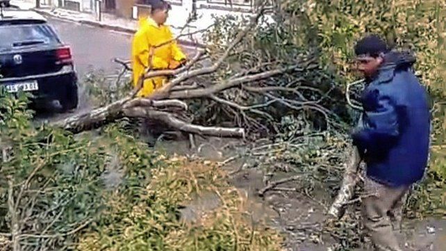 La fuerte lluvia afectó a Concordia. La fuerte lluvia afectó a Concordia. 