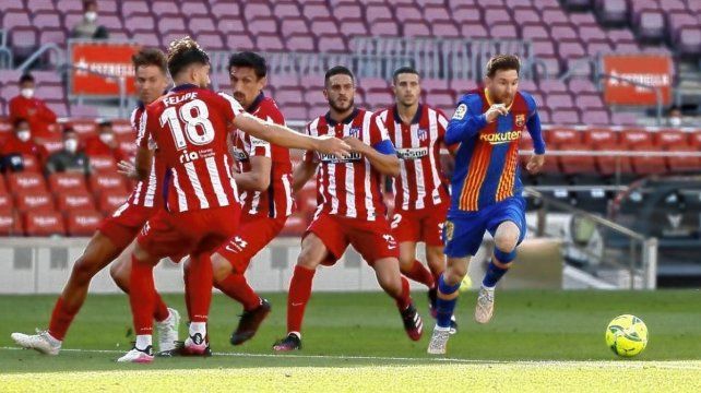 Barcelona no logró romper el cerrojo defensivo de Atlético Madrid. 