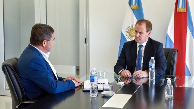 El gobernador recibió al intendente de Diamante.