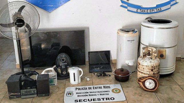 Gran parte de lo robado fue hallado por el personal de la División Robos y Hurtos. 