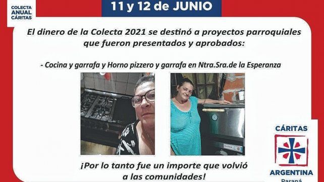 Emprendimientos. La colaboración económica vuelve en beneficio de proyectos comunitarios.