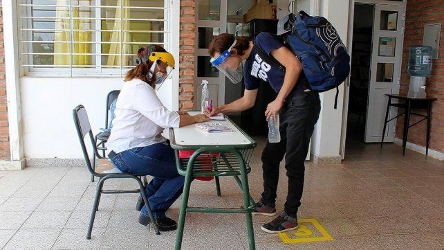 La vuelta a clases presenciales se hace de acuerdo a los protocolos. (Foto: Gobierno de Entre Ríos)