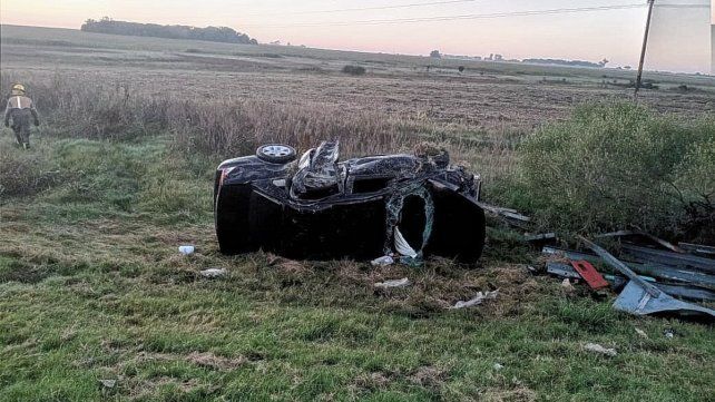 El accidente fue en la zona de la rotonda de Crespo.