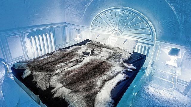 El Icehotel está ubicado en Jukkasjärvi, Suecia