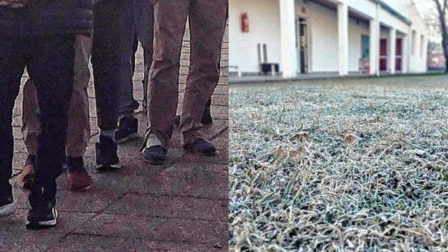 Hay zonas donde los alumnos no tienen suficiente abrigo ni el calzado adecuado frente al frío extremo Hay zonas donde los alumnos no tienen suficiente abrigo ni el calzado adecuado frente al frío extremo