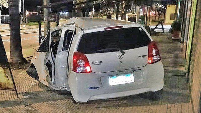 El despiste se produjo en el ingreso por Avenida Monseñor Rösch. El despiste se produjo en el ingreso por Avenida Monseñor Rösch.