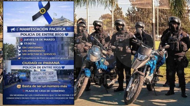 En Entre Ríos policías anunciaron una manifestación pacífica para marzo En Entre Ríos policías anunciaron una manifestación pacífica para marzo