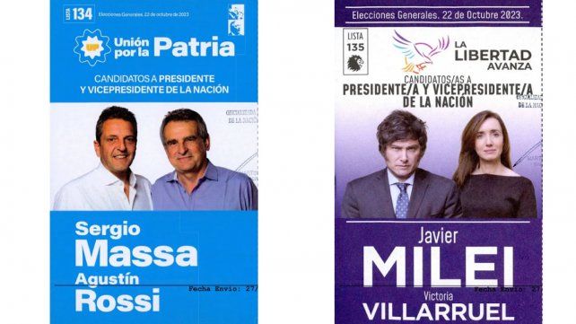 Las boletas de Sergio Massa y Javier Milei usadas en octubre serán validas en el balotaje. Las boletas de Sergio Massa y Javier Milei usadas en octubre serán validas en el balotaje.