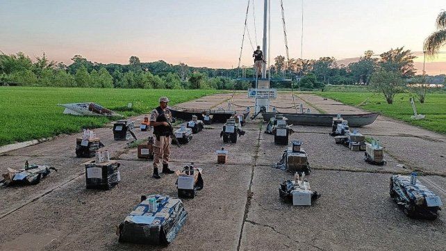 Mercadería incautada en Concordia. Mercadería incautada en Concordia.